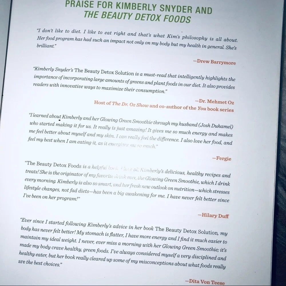 The Beauty Detox health/raw foods/vegan book
